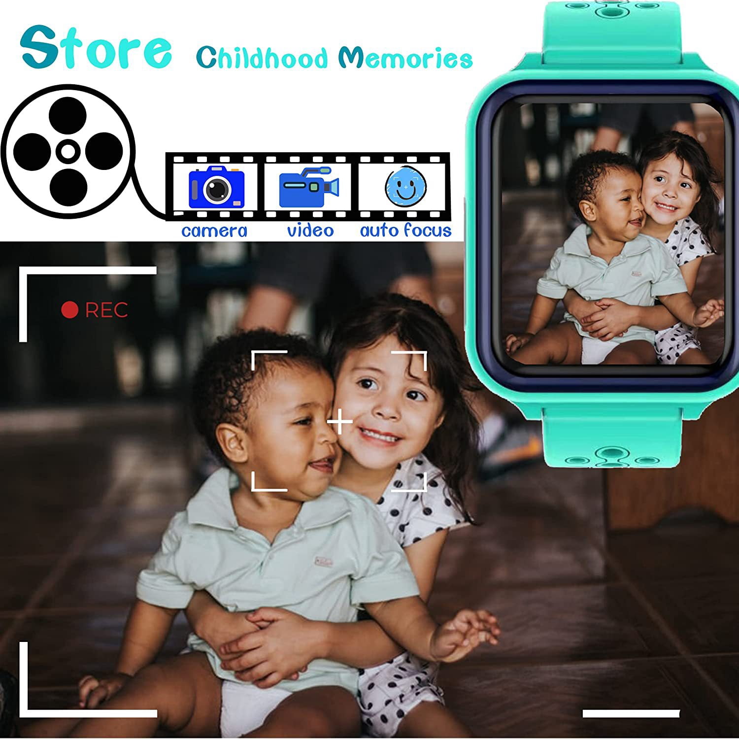 Fostbeen Smart Watch for Kids Ages 3-12 Years Old, Kids Phone Smart Watch Boys with SOS Call Camera Games Recorder Alarm Flashlight Music Player Christmas Birthday Gifts Toys for Boys Girls - Image 3