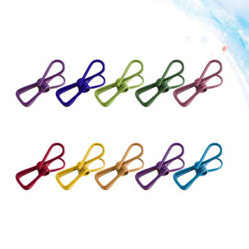 MLINS 50pcs in 1 Set Stainless Steel Clip Strong Spring Solid Multi-Purpose Colorful Utility Steel Wire Clips Pegs Holders for Home Sun Sheets(Assorted Color)