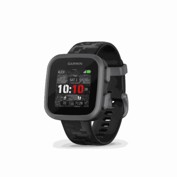 Garmin Bounce™, Kids Smartwatch, Two-Way Text and Voice Messaging, Location Tracking, Black Camo