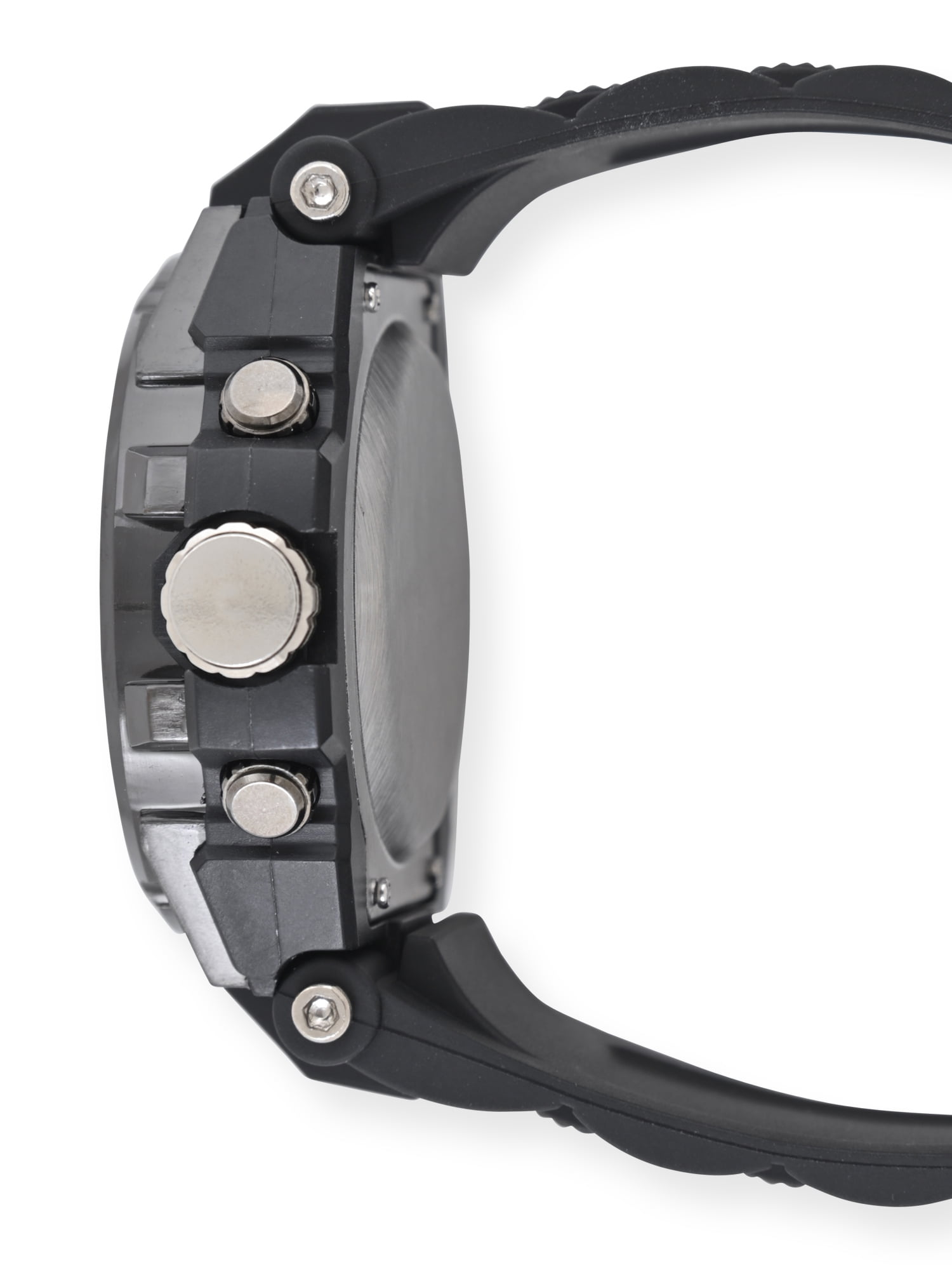 George Men's Analog Digital Watch with Gun Metal Case and Black PVC Strap 53MM - Image 5