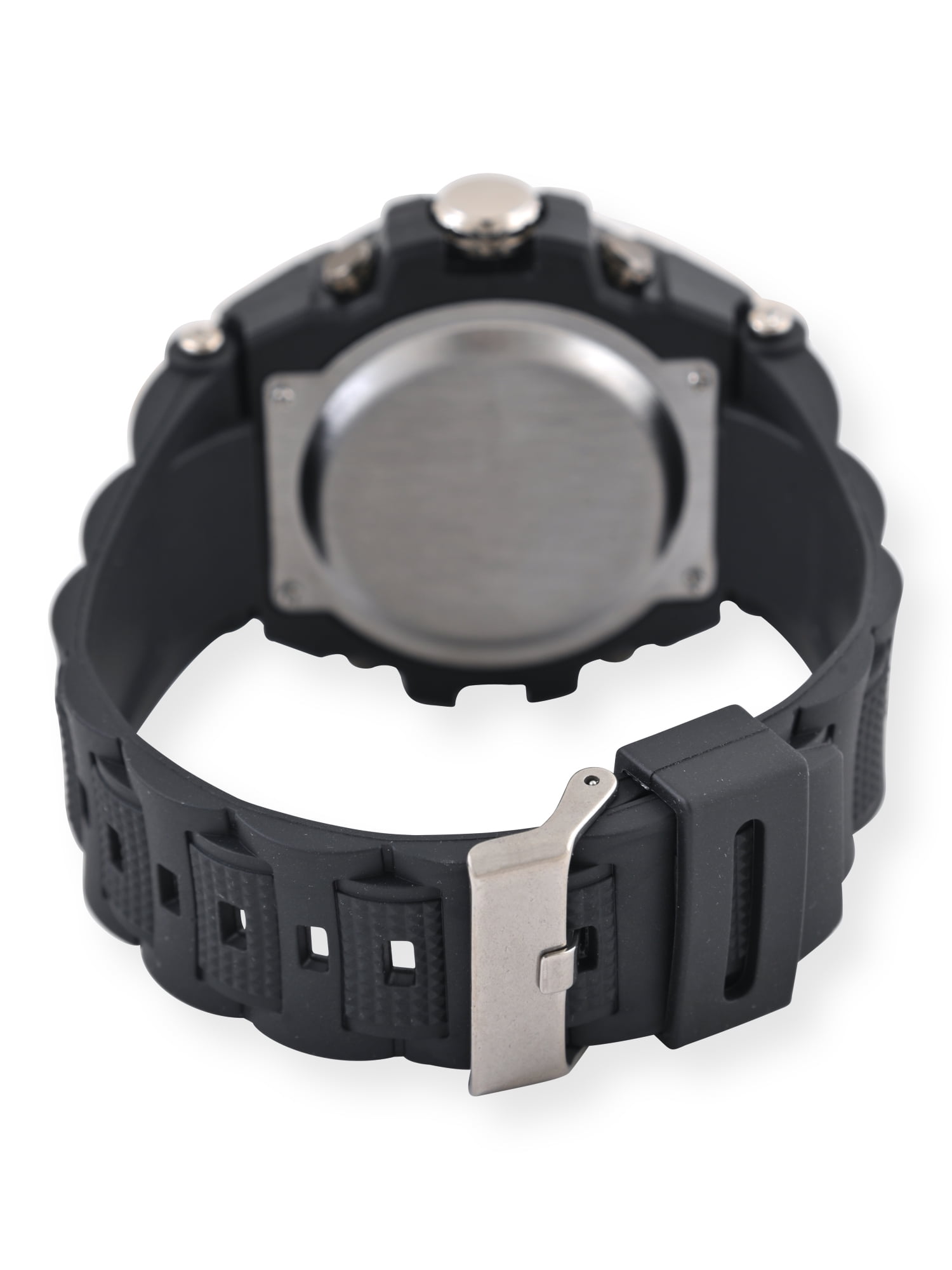 George Men's Analog Digital Watch with Gun Metal Case and Black PVC Strap 53MM - Image 3