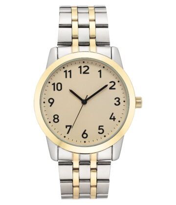 George Men's Casual Watch with Champagne Dial and Two Tone Metal Bracelet