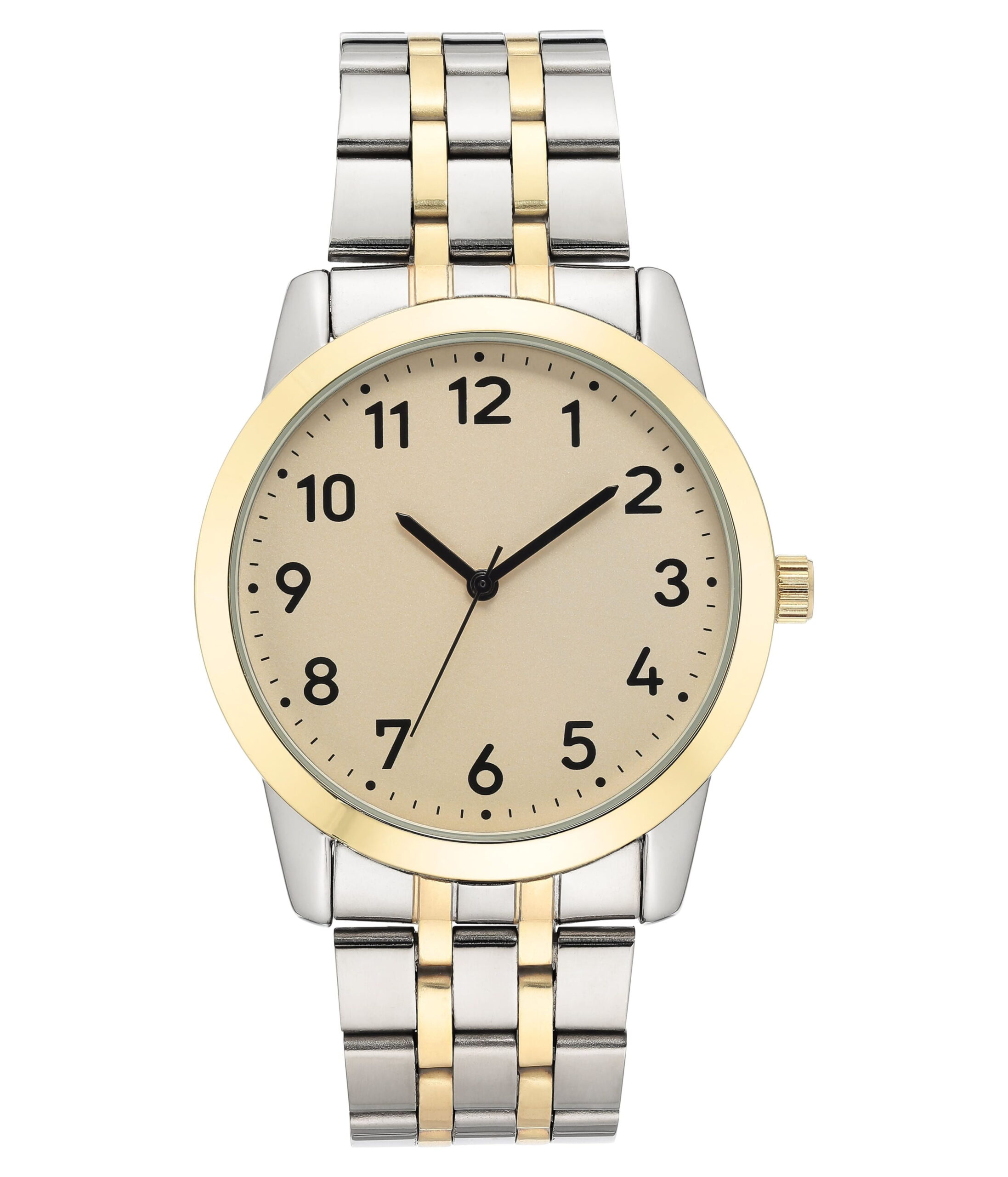 George Men's Casual Watch with Champagne Dial and Two Tone Metal Bracelet