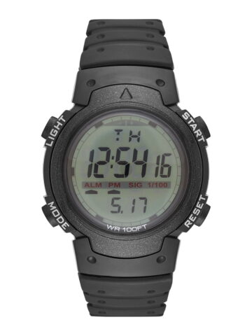 George Men's Digital Watch: Black Case, Positive Display, Plastic Band (FMDOGE012)