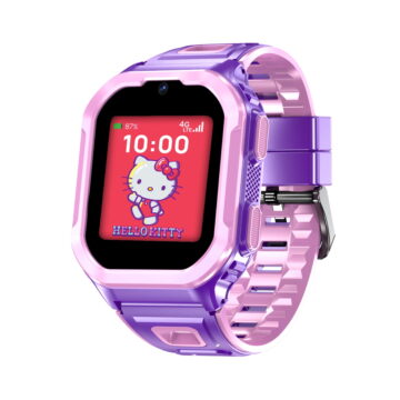 Hello Kitty iTime 4G Kid's Smart Watch with Calling, Messaging, GPS Tracking, & Secure Monitoring, No SIM Card, Purple