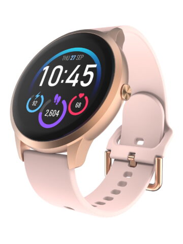iTech Elite 3 Unisex Adult Round Smart Watch, Blush, Silicone Strap