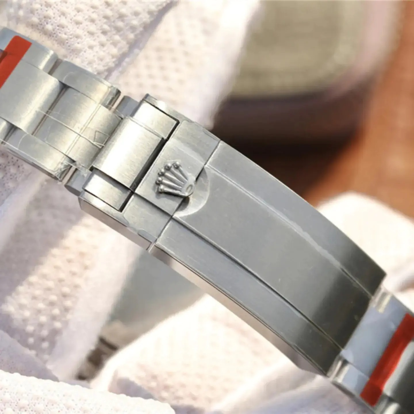Rolex Submariner Silver Blue/Red Diamond, 40mm 1:1 - Image 7