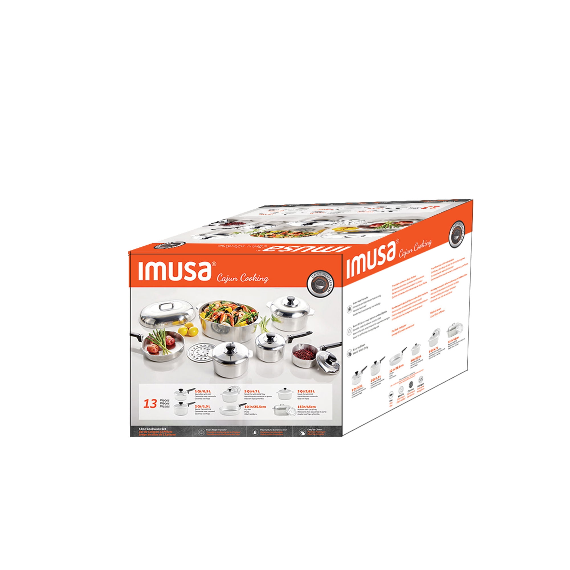 IMUSA 13pc H. Cajun Cast Aluminum Cookware Set - Image 5