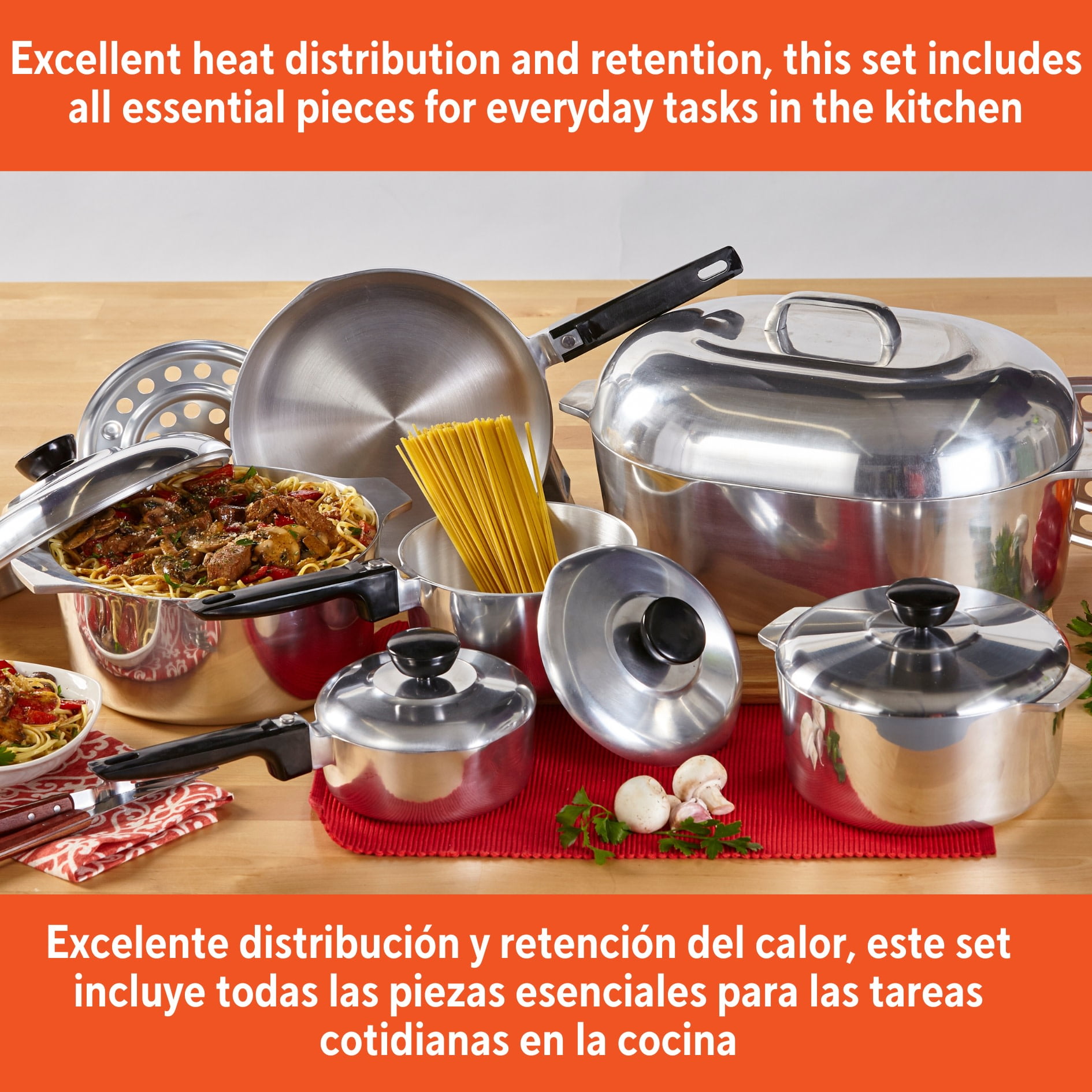 IMUSA 13pc H. Cajun Cast Aluminum Cookware Set - Image 2