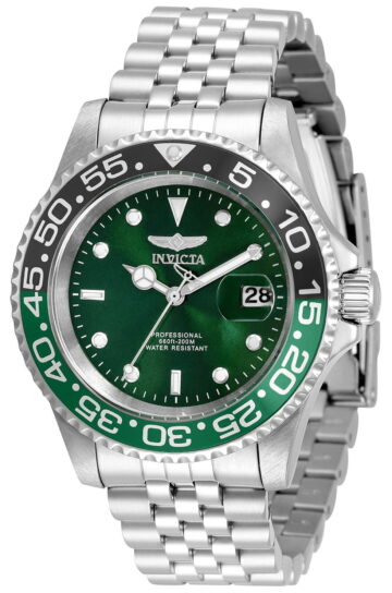 Invicta Pro Diver Men 40mm Stainless Steel Green Dial Quartz Watch