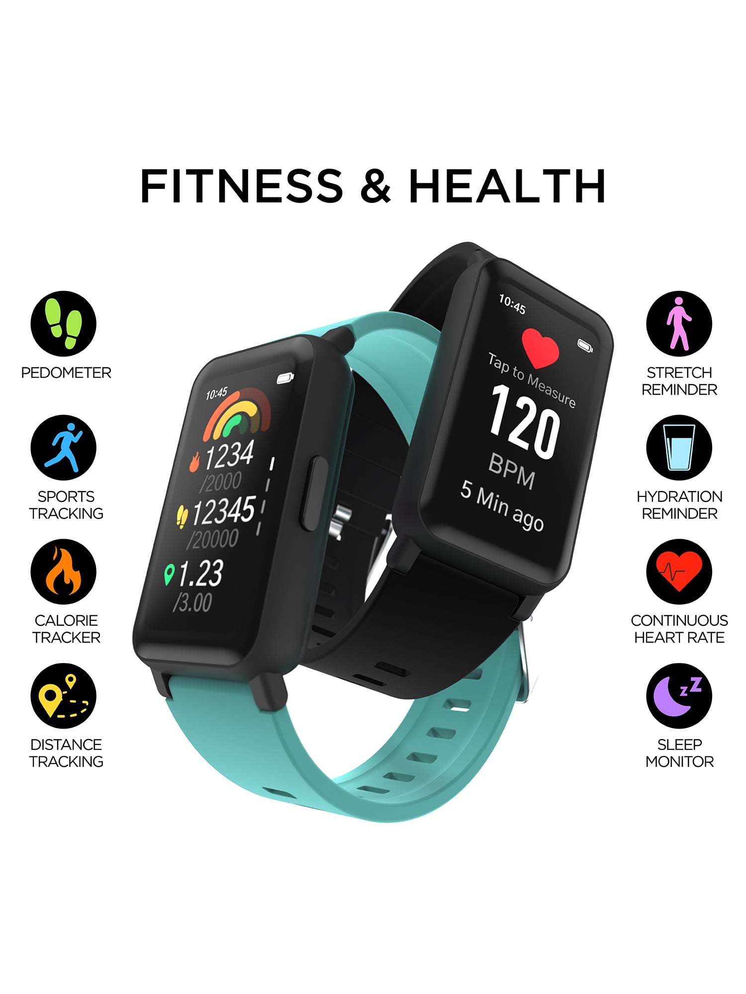 iTech Active 3 Unisex Adult Smartwatch Fitness Tracker, Blush, Silicone Strap - Image 4