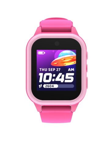 iTech Jr. 4 Kids Girls' Smartwatch with Camera, Audiobooks, and Games – Pink Case with Pink Strap