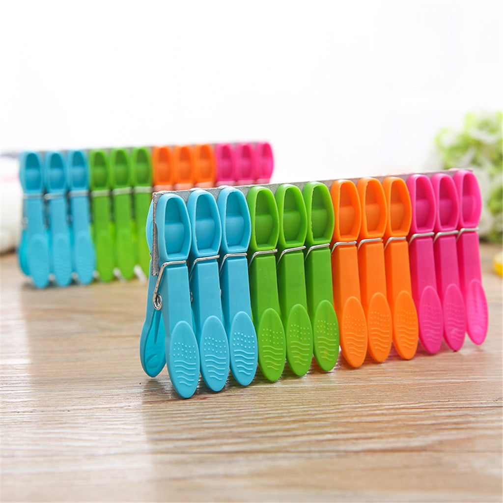 Bdday Towel Storage for Bathroom Clothes Pegs Colourful Clothespins Windproof Plastic Clothes Pegs for Washing Lines and Hangers Bathroom Hooks - Image 4