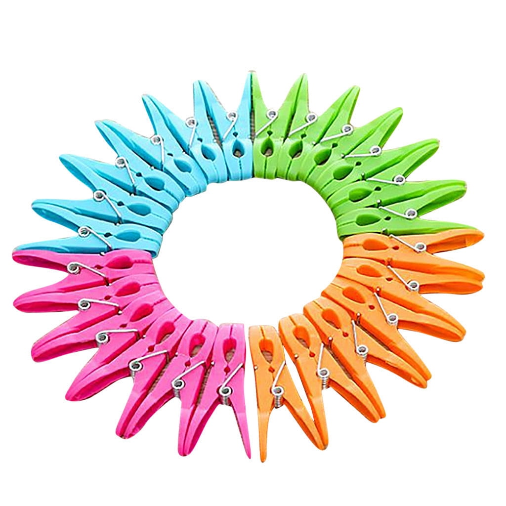 Bdday Towel Storage for Bathroom Clothes Pegs Colourful Clothespins Windproof Plastic Clothes Pegs for Washing Lines and Hangers Bathroom Hooks - Image 3