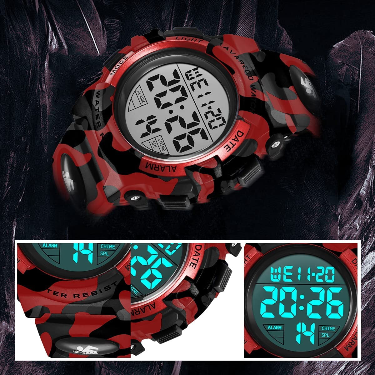 Kids Digital Sports Watch for Age 4-15 Waterproof Watches with Alarm Stopwatch Wrist Watches for Boys Girls Birthday Chriatmas Gift for Kids - Image 2