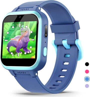 Kids Game Watch Gift with 26 Puzzle Games, Dual Camera, Music Player, Pedometer, Video Recorder, Flashlight, Alarm Clock, Educational Toy for Boys and Girls Age 4-12, Birthday Chritmas Gift