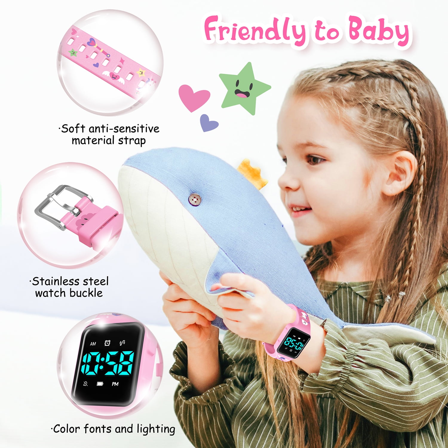 Kids Potty Training Watch Music Reminder Timer Watch with Countdown/Alarm Clocks/Music,Toilet Training Watch for Girls Boys Waterproof Rechargeable Gift for Kids - Image 4