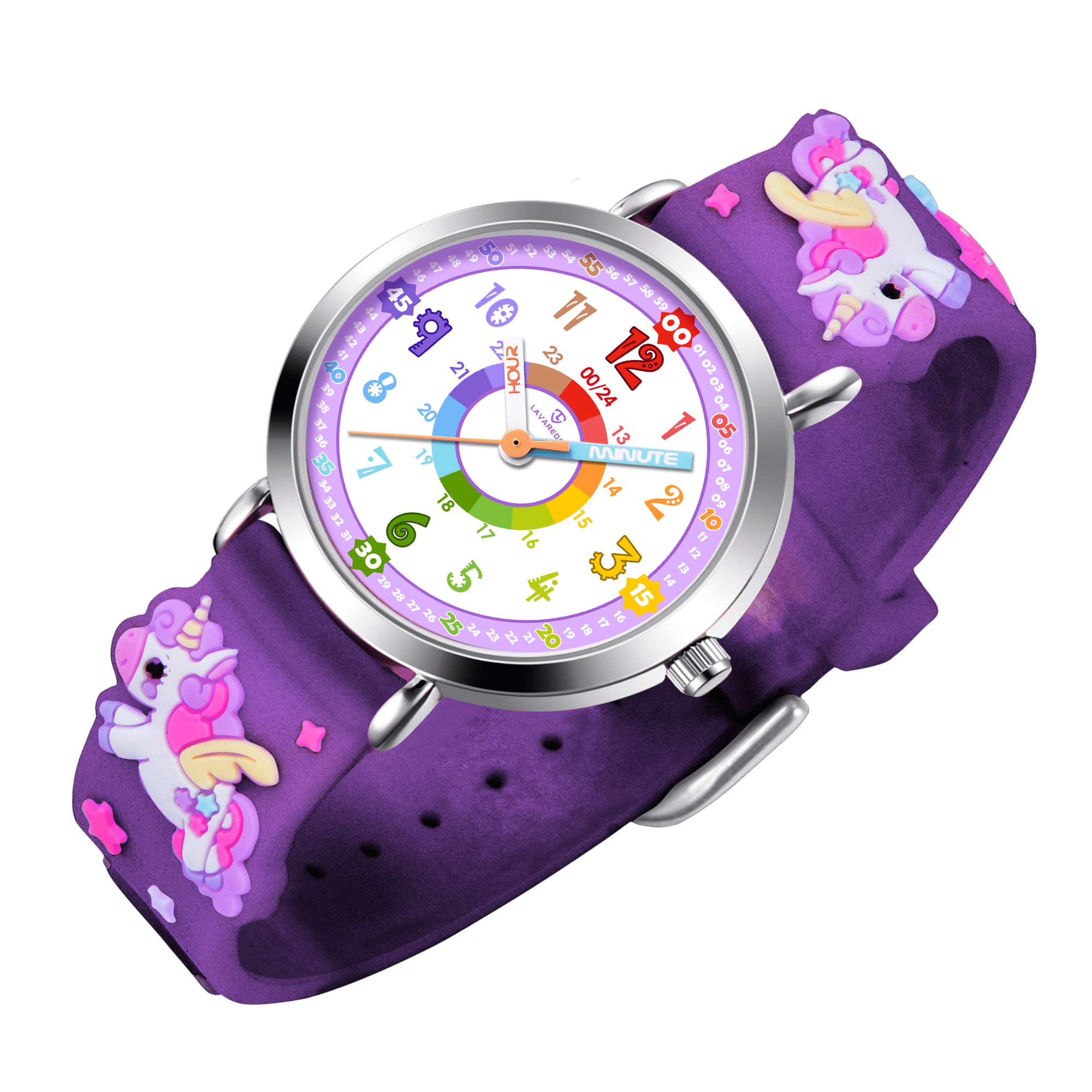 Kids Watch 3D Cartoon Watch Rainbow Dial Waterproof Watch for Girls Analog Watch with Quartz Movement Christmas Gift for Kids Age 4-12 - Image 5