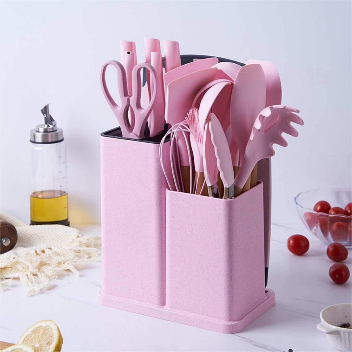 Kitchen Utensils Set- 19 Pcs Silicone Cooking Utensils Set for Nonstick Cookware-Silicone Spatulas Set, Kitchen Gadgets Tools, Pots and Pans Accessories-(Black 19 PCS Set) - Image 4