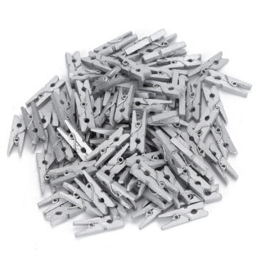 Laklulu 300pcs Mini Wooden Decoration Clips Pegs Clothespin for Photo Paper Scrapbooking Home Office