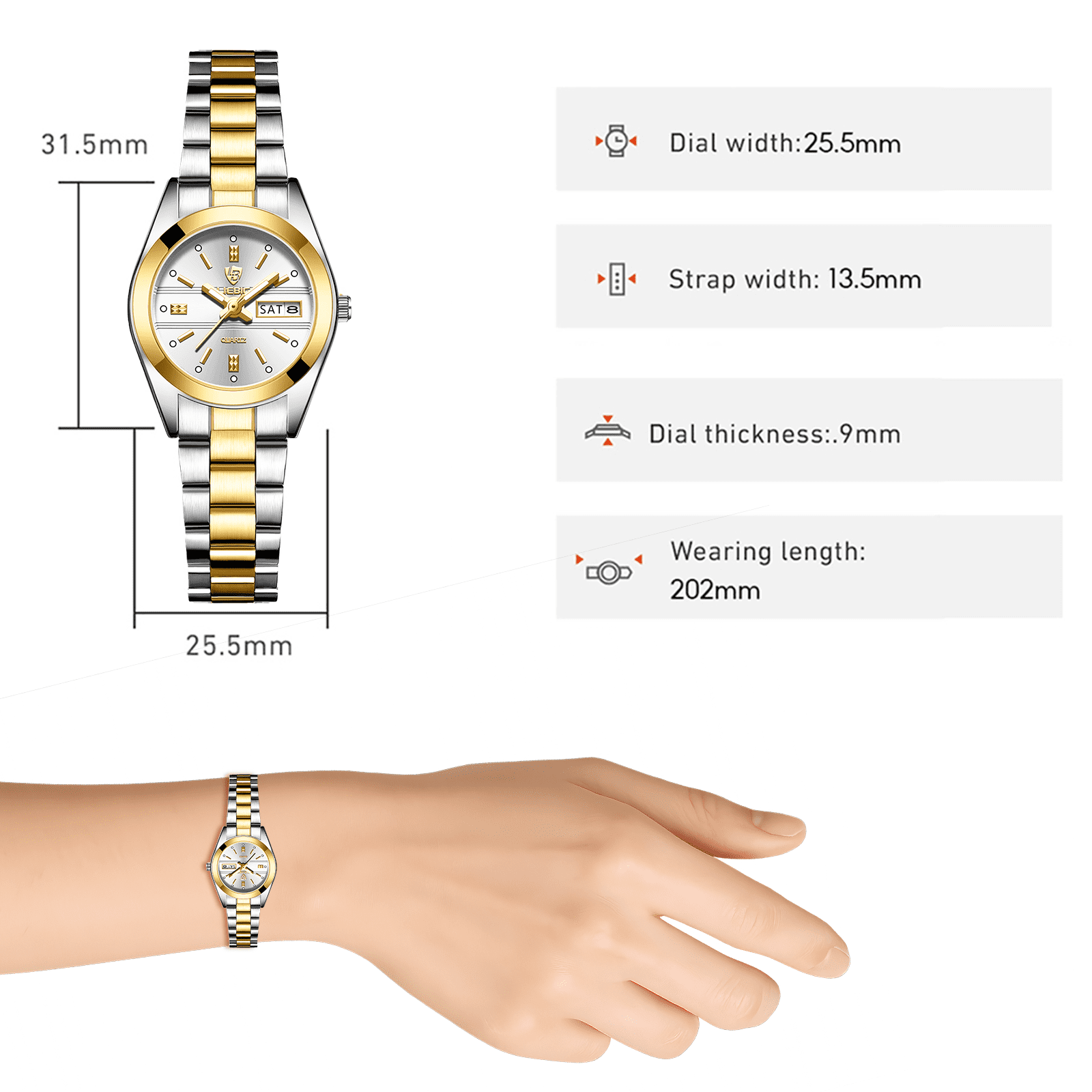 LIEBIG Women Watches Fashion Analog Quartz Waterproof Ladies Watch for Womens with Date - Image 3