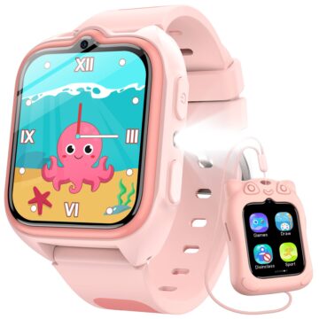 LUOMATE Smart Watch for Kids,1.75" Fitness Tracker kids Step Counter Watch with photograph/Video/Music/Alarm Clock/Flashlight/IP68 Waterproof/Puzzle Games for Girls Boys