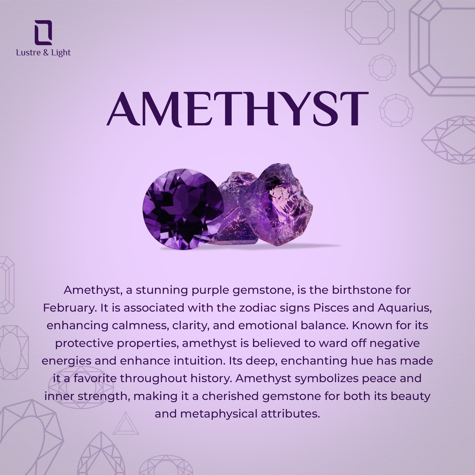 Lustre and Light Amethyst 3 Stone Enagegment Rings for Women in Sterling Silver, February Birthstone Jewelry Gifts for Her Birthday, Anniversary, Graduation, Christmas, Mothers Day, Valentines - Image 4