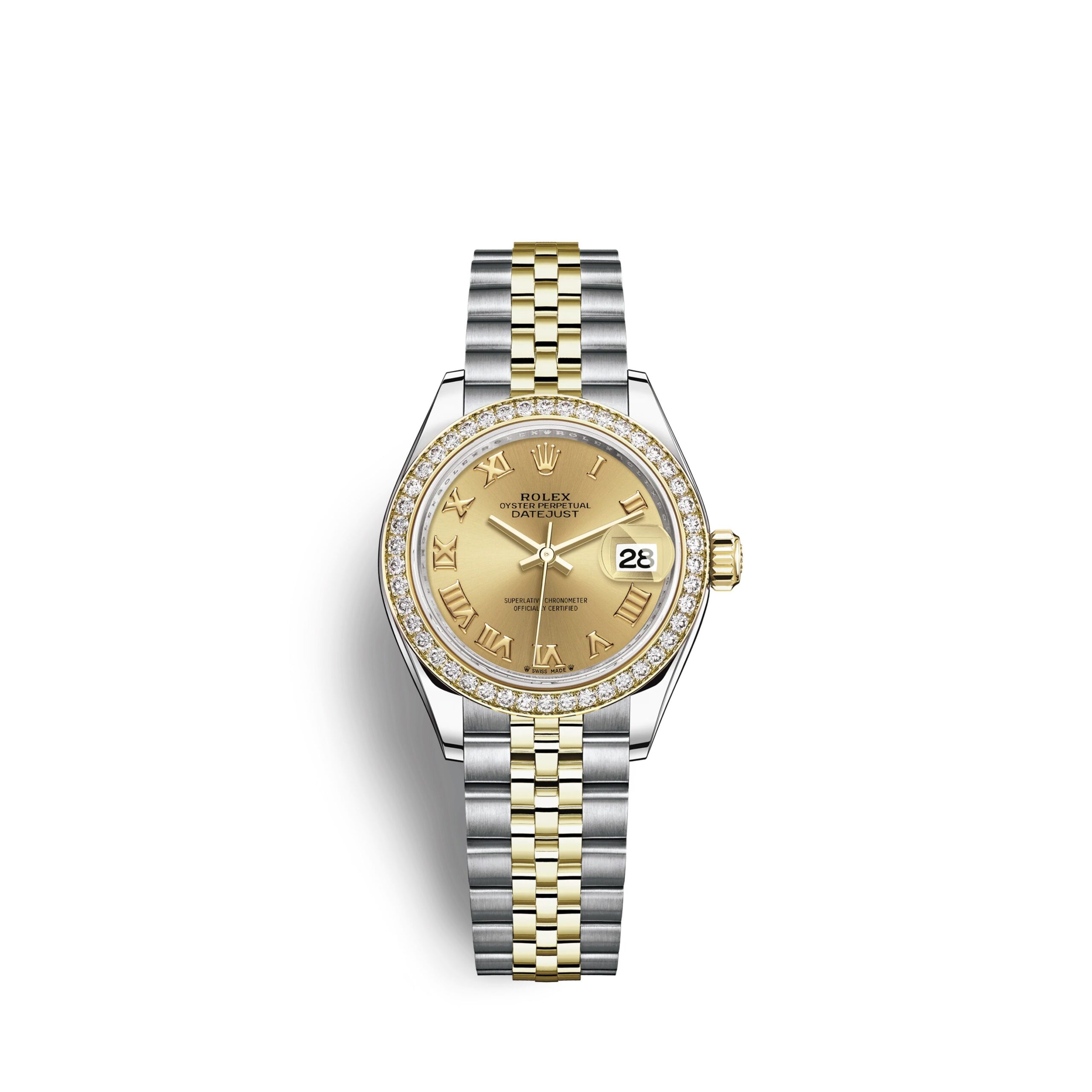 Rolex Lady-Datejust 28, Oystersteel and 18k Yellow Gold, Ref# 279383RBR-0009 1:1