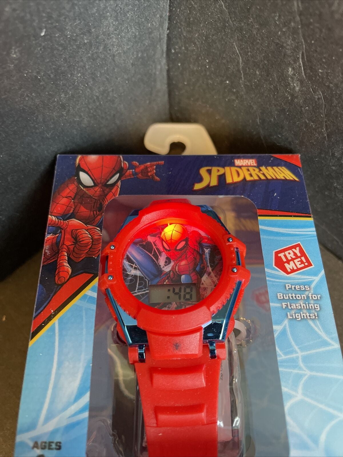 Marvel Spider-Man Flashing LCD Watch with Molded Straps - SPD4625WM - Image 3