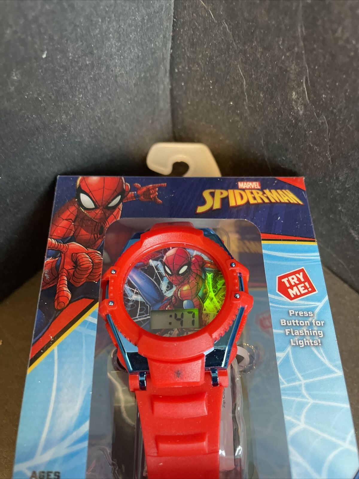 Marvel Spider-Man Flashing LCD Watch with Molded Straps - SPD4625WM - Image 2