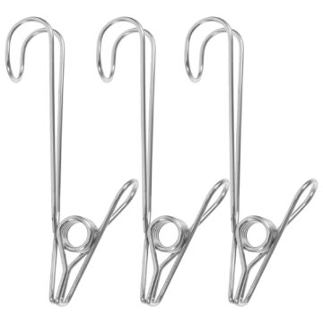 Masteelf 10pcs Heavy Duty Clothespins Suitable For Hanging Clothes Stainless Steel Laundry Clips Large Size Suitable For Outdoor And Indoor Drying