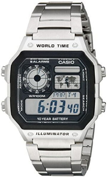 Men's AE1200WHD-1A Stainless Steel Digital Watch
