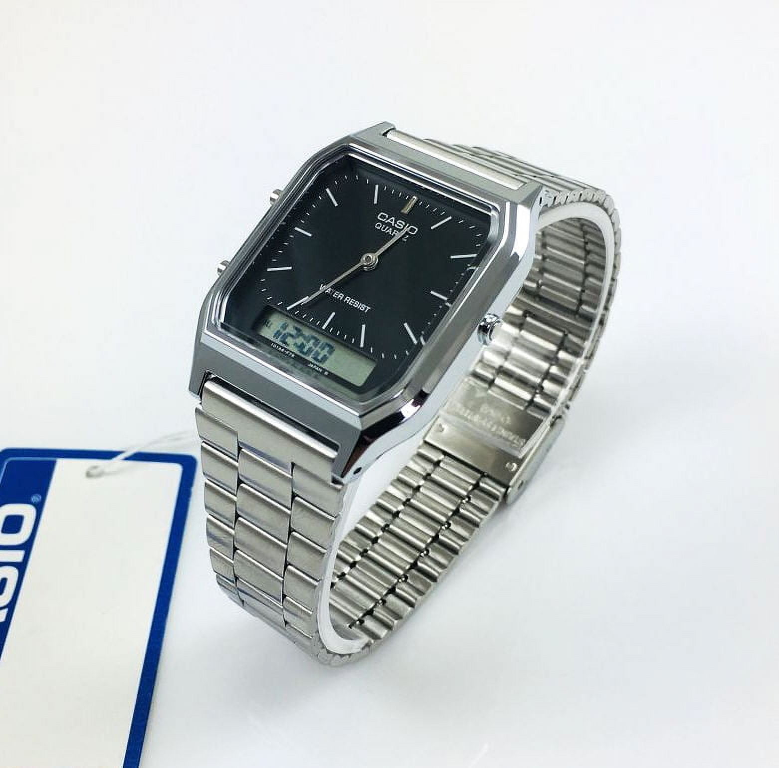 Men's Classic Watch Quartz Mineral Crystal AQ-230A-1D - Image 2