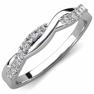 Moissanite by Cate & Chloe Avery 925 Sterling Silver Promise Ring 0.21TCW for Women, Gift for Her