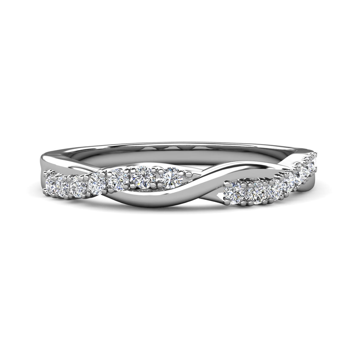 Moissanite by Cate & Chloe Avery 925 Sterling Silver Promise Ring 0.21TCW for Women, Gift for Her - Image 4