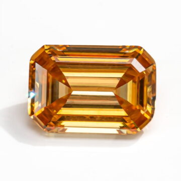 Moissanite Loose Stones Colorful Emerald Cut Lab Grown Diamond Gemstones for Jewelry Making Engagement Ring Pendant Necklace Earrings with GRA Certificate Anniversary Gifts