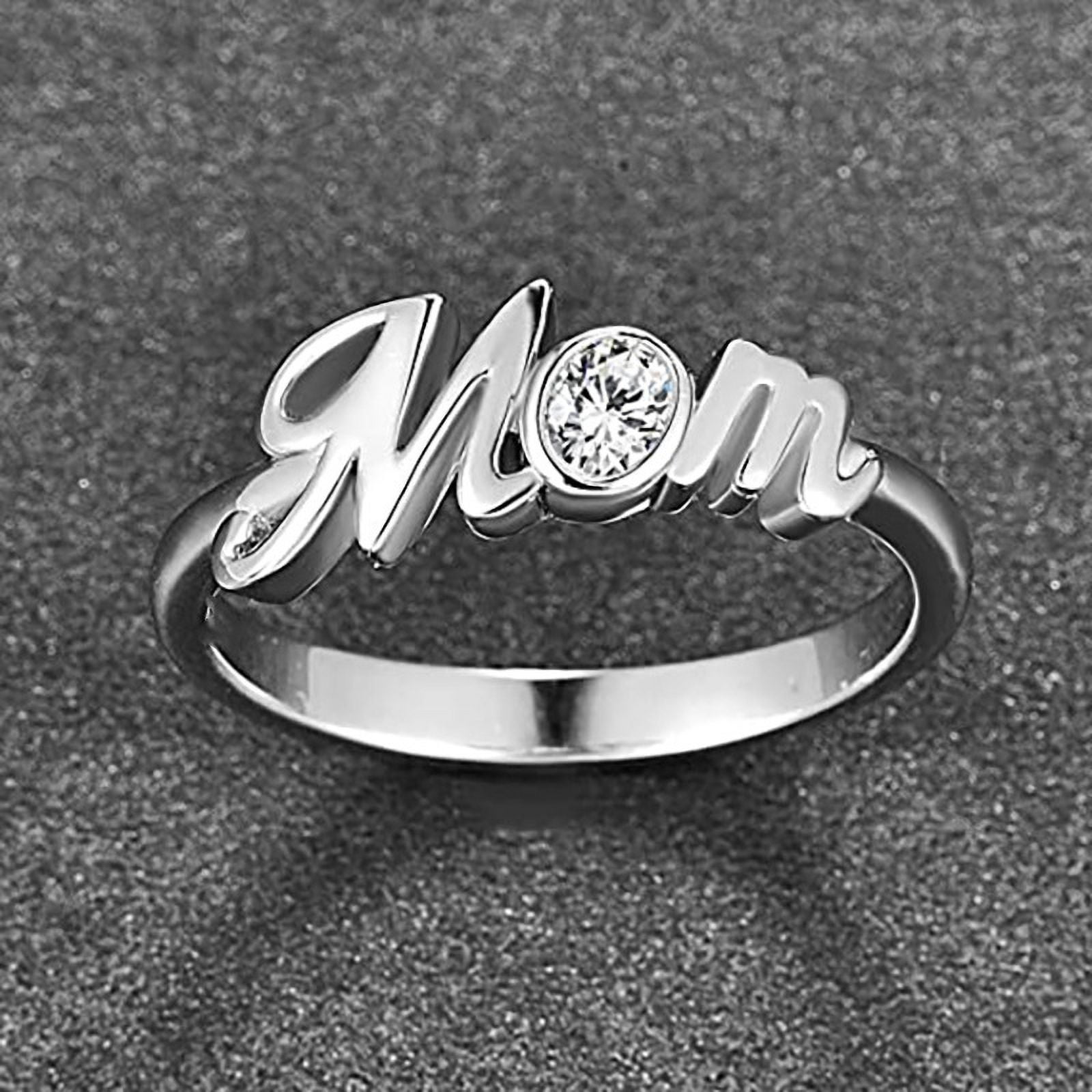Mother's Day Gifts for Women, I Love You Mom Ring 925 Sterling Silver Mom Mother Rings Women Jewelry Gifts for Mom Mama Nana - Image 5