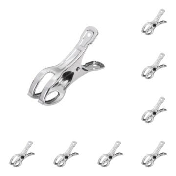 Multi Functional Stainless Steel Drying Clamp, Windproof Laundry Clips For Clothes And Quilt, Creative Fixed Household Hanger Tool (Multicolor ,30pcs)