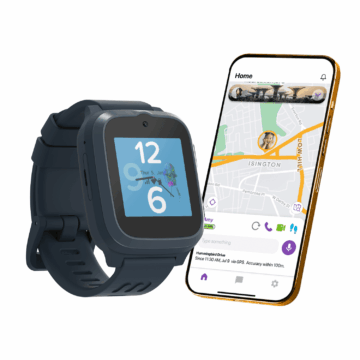 myFirst Fone S3 - 4G Kids Smart Watch Phone GPS Tracker, HD Video Call, Voice Messaging, Heart Rate, Care Call, Silicon Strap - Space Blue