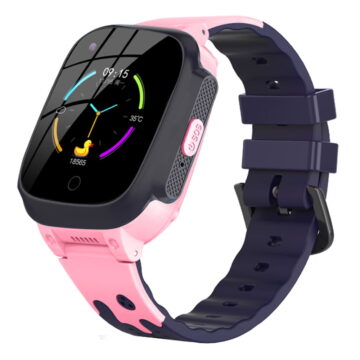 NFTIGB LT25 4G Kids Smart Watch Pink Video Call Smartwatch for Boys & Girls GPS Tracking Touchscreen Phone Watch (1.3 inches / 3.3 cm)