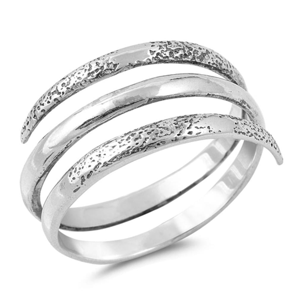 Open Spiral Thumb Ring .925 Sterling Silver Band Jewelry Female Male Unisex Size 6