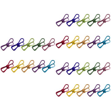 OUNONA 150 pcs in 1 Set Stainless Steel Clip Strong Spring Solid Multi-Purpose Colorful Utility Steel Wire Clips Pegs Holders for Home Sun Sheets(Assorted Color)