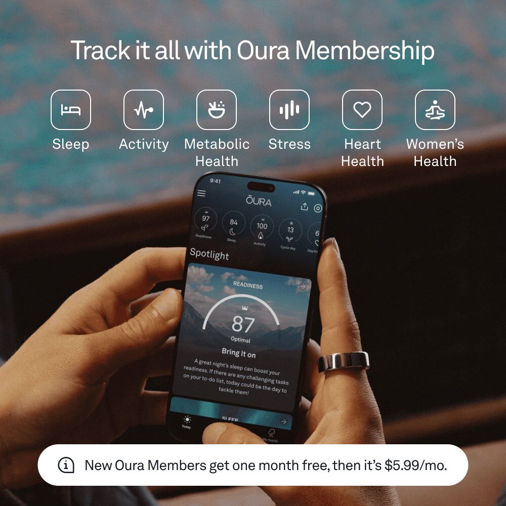 Oura Ring 4, Silver, Size 9, Smart Wearable, Sleep, Fitness & Heart Rate Tracker, 8-Day Battery (Size Before You Buy) - Image 3
