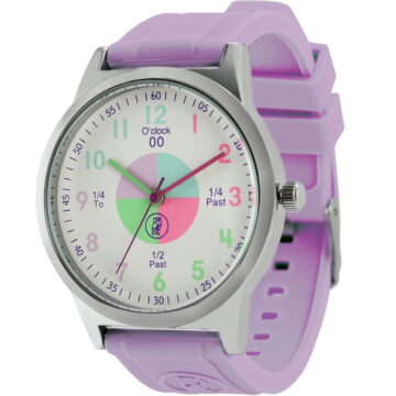 OWLCONIC Purple Kids Watch - Analog Time Teaching for Kids Learning Time, Gift Watches.