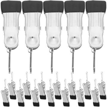 RENACLIPY Heavy Duty Metal Laundry Pins Holding Clothes Firmly 20 Pieces Black