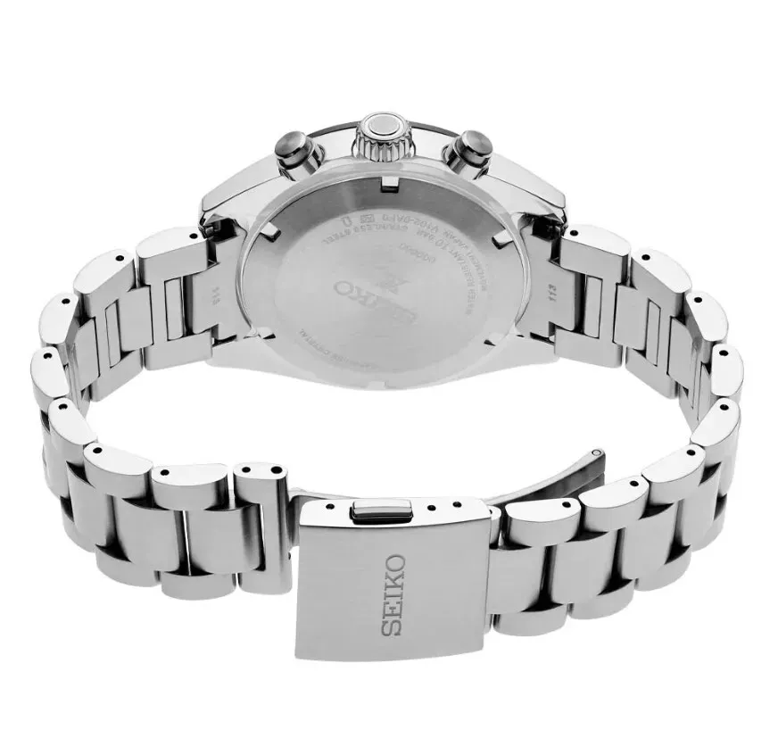 Seiko SSC911 Speedtimer Gray and Black Chronograph Solar Watch - Image 2