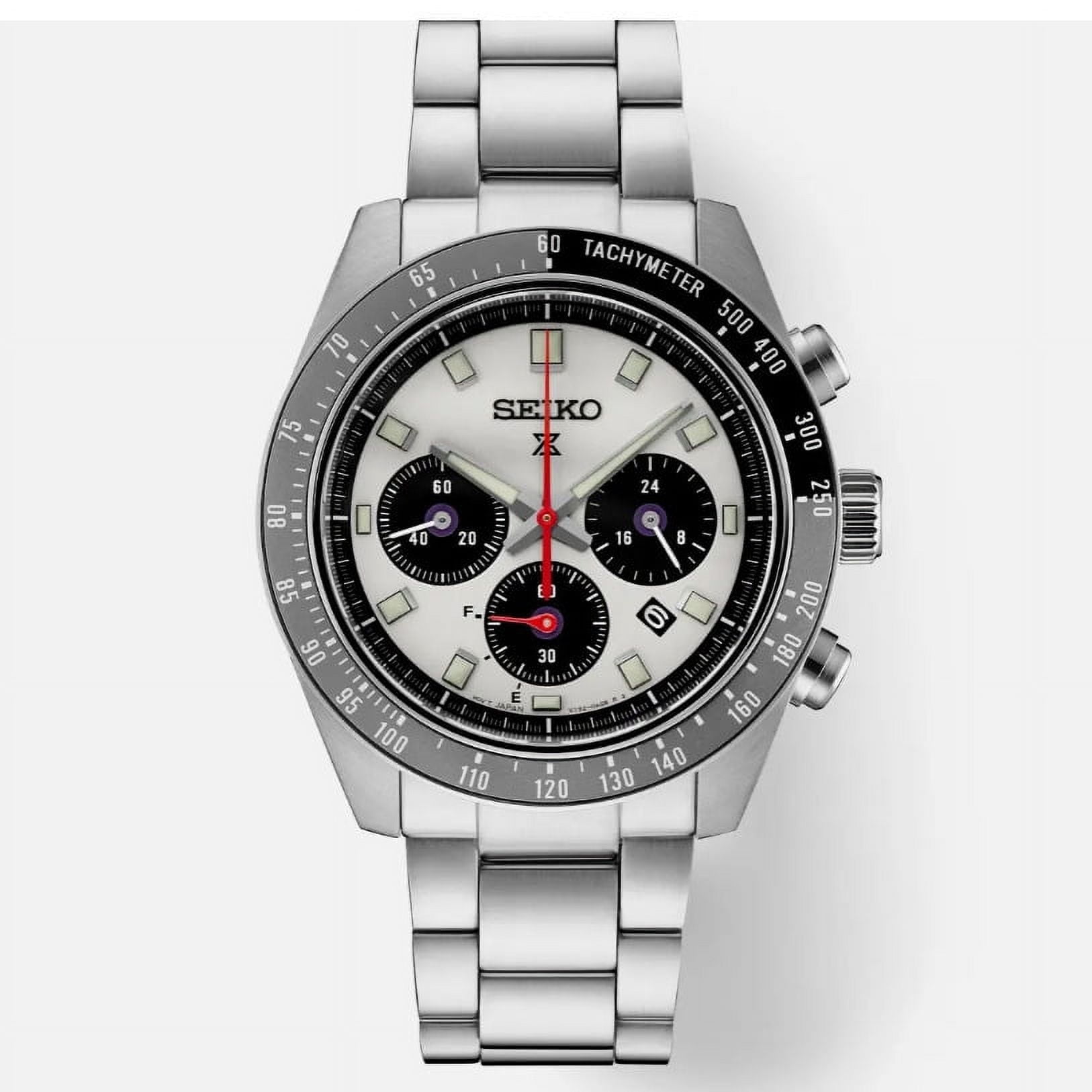 Seiko SSC911 Speedtimer Gray and Black Chronograph Solar Watch