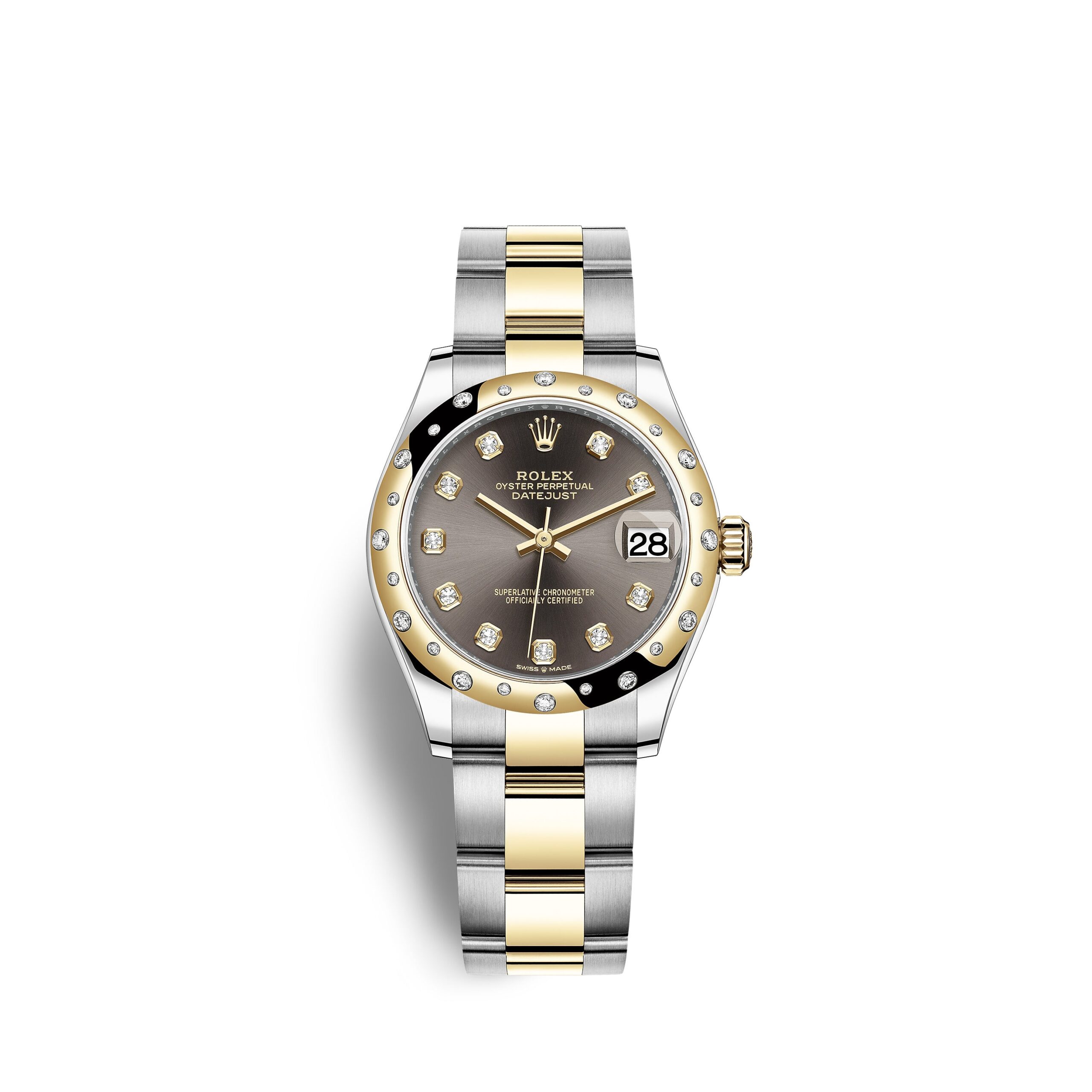 Rolex Datejust 31, Oystersteel, 18kt Yellow Gold and diamonds, Ref# 278343RBR-0021 1:1