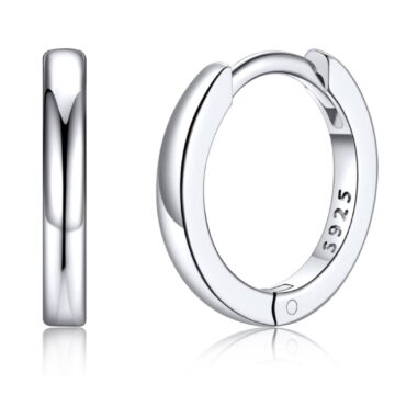 Silvora Pure Sterling Silver Small Hoop Earring for Women 10mm Hypoallergenic Tiny Huggie Earrings Cartilage Earring Jewelry Gift