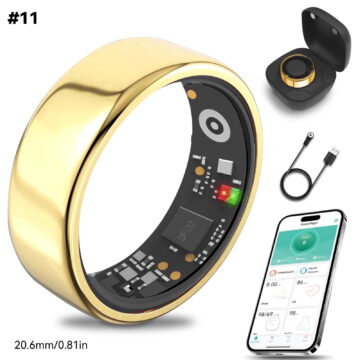 SIMDOO Ring for Women Men - Fitness & Sleep Tracker, 24/7 Heart Rate & Blood Oxygen, Ceramic Finish, 5ATM+IP68 Waterproof, 5-Day Battery, No Subscription
